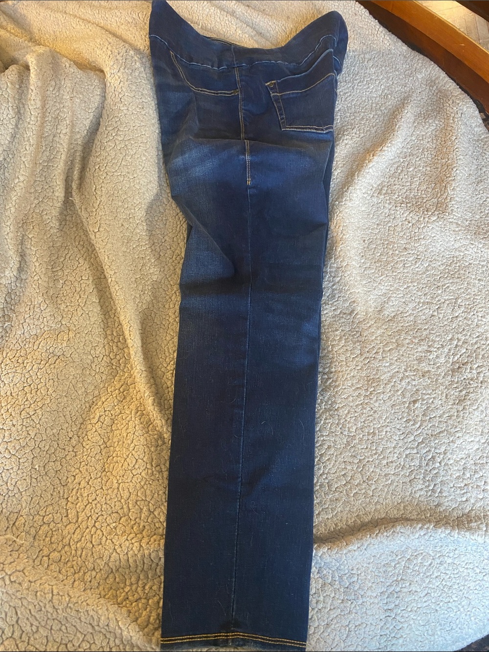 “Fever” Dark Blue Pull-On Stretch Slim Jeans. 36” Waist